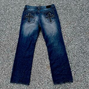 Vintage Y2K Gothic Style Baggy Jeans 36